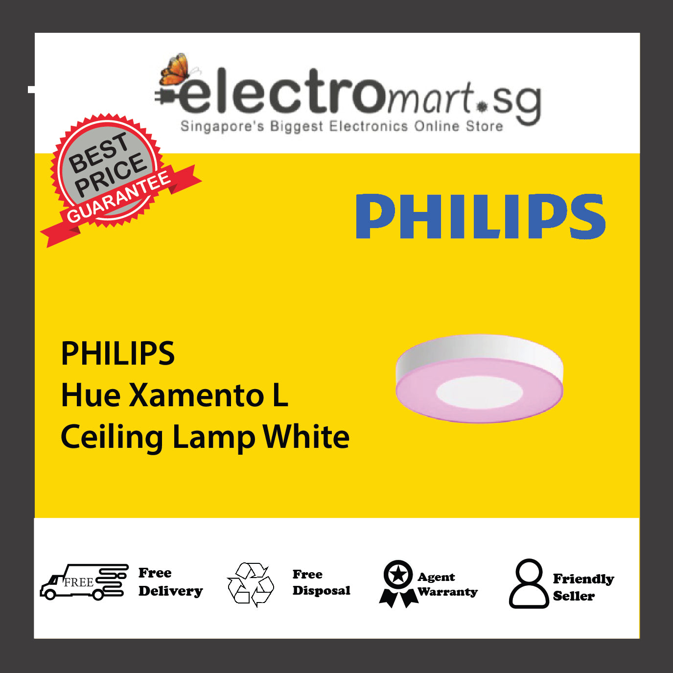 PHILIPS Hue Xamento L Ceiling Lamp White