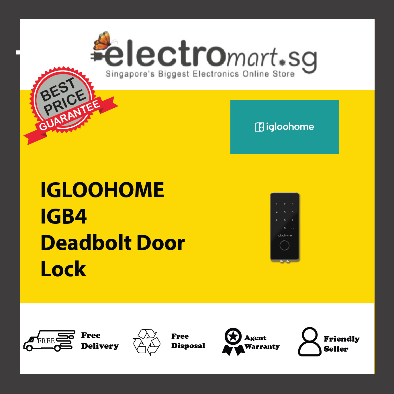 IGLOOHOME IGB4 Deadbolt Door Lock