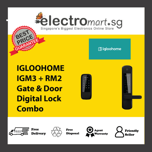 IGLOOHOME IGM3 + RM2 Gate & Door Digital Lock Combo