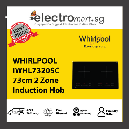 WHIRLPOOL IWHL7320SC 73cm 2 Zone Induction Hob