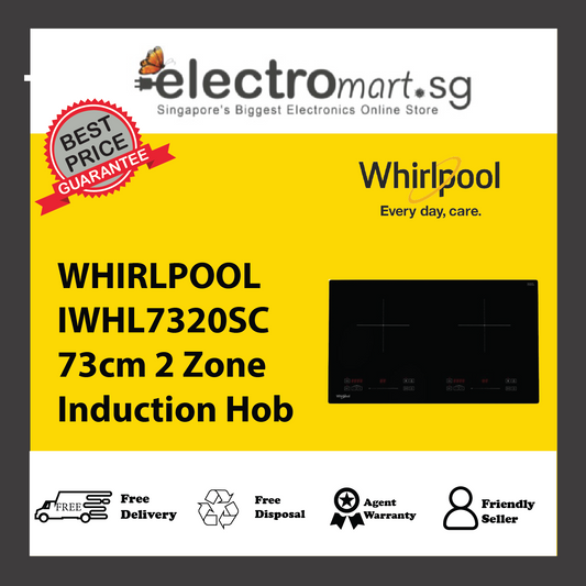WHIRLPOOL IWHL7320SC 73cm 2 Zone Induction Hob