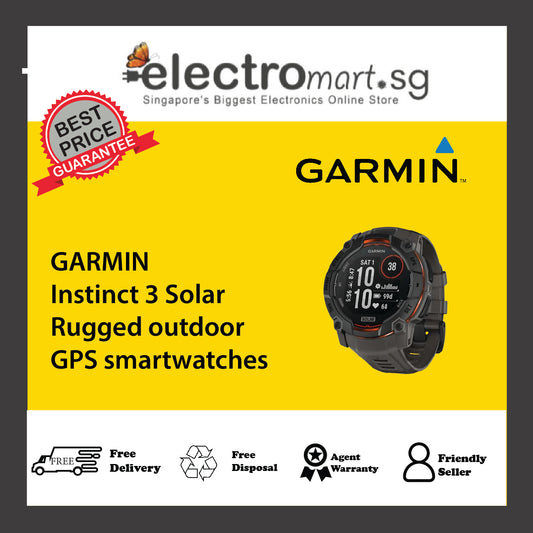 GARMIN Instinct 3 Solar Rugged outdoor GPS smartwatches
