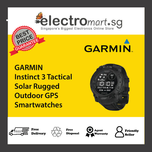 GARMIN Instinct 3 Tactical Solar Rugged Outdoor GPS Smartwatches
