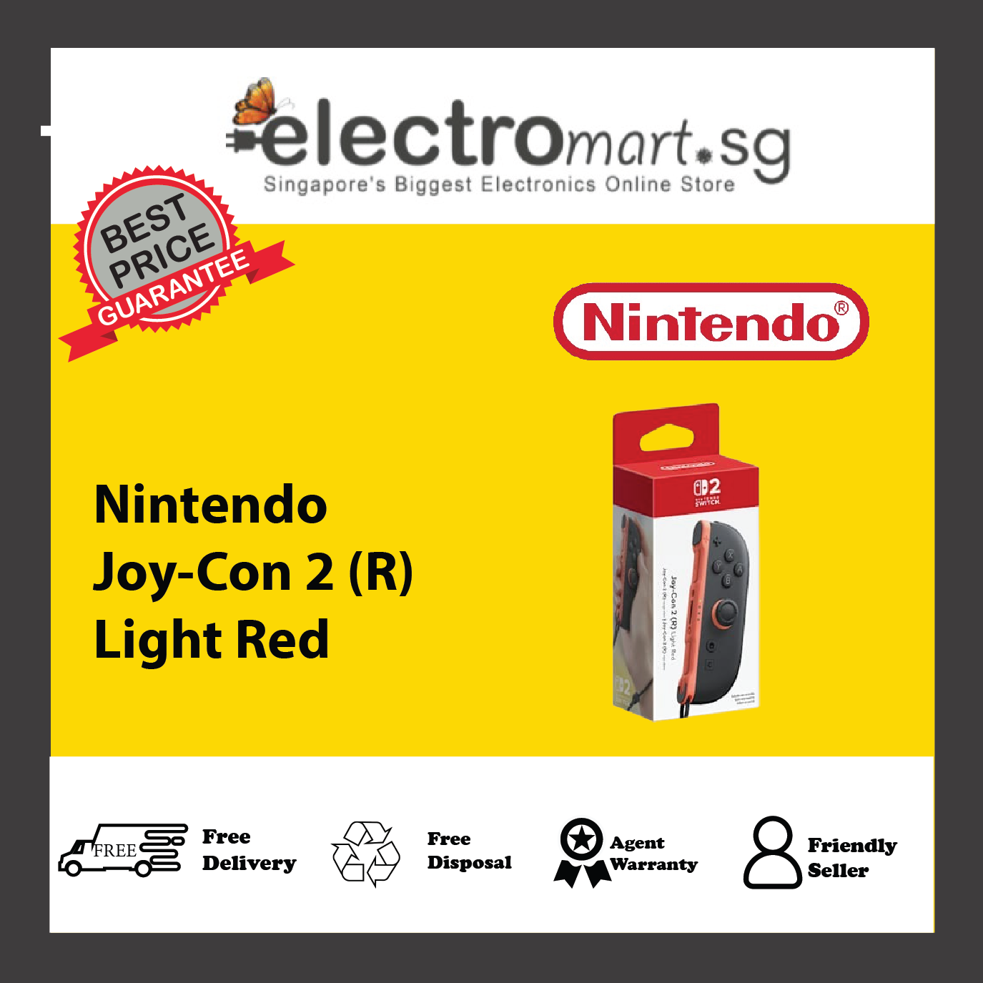 Nintendo Joy-Con 2 (R) Light Red