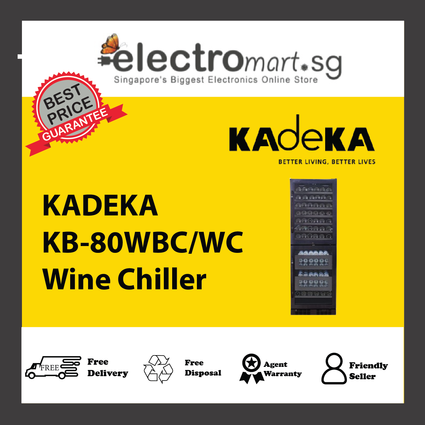 KADEKA KB-80WBC/WC Wine Chiller