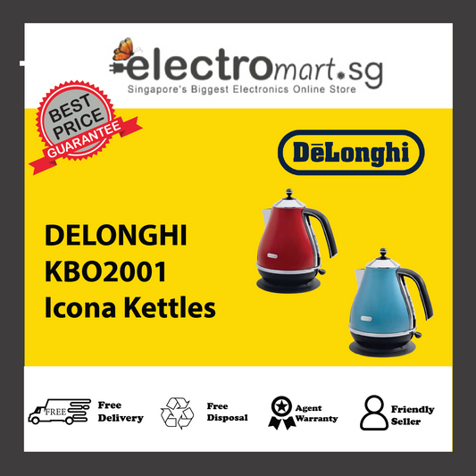 DELONGHI KBO2001.R / KBO2001.B Icona Classic Kettles