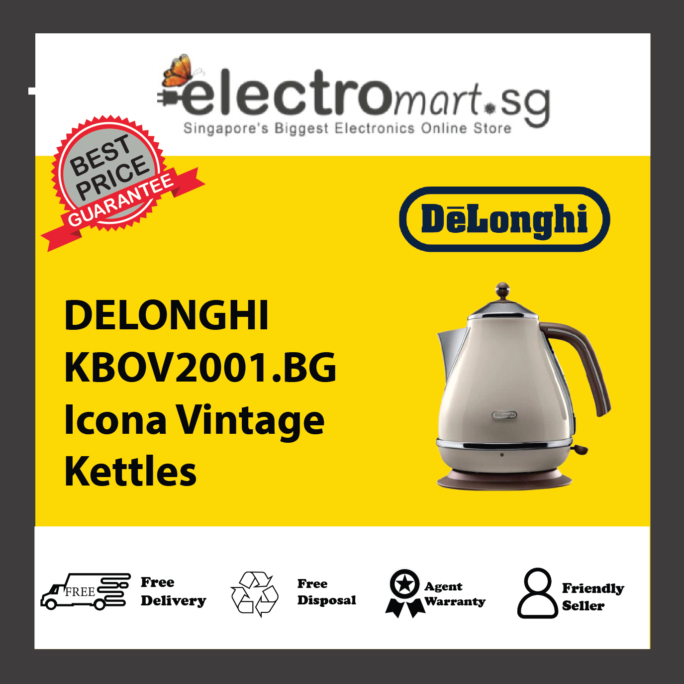 DELONGHI KBOV2001.BG Icona Vintage Kettles