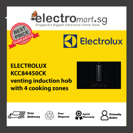 ELECTROLUX KCC84450CK venting induction hob with 4 cooking zones