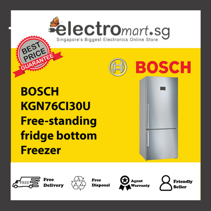 BOSCH KGN76CI30U Series 6 Free-standing fridge bottom Freezer