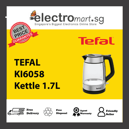 TEFAL KI6058 Glass Kettle 1.7L