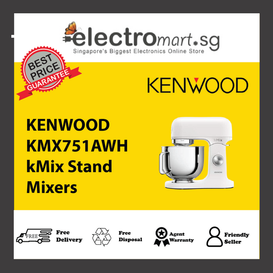 KENWOOD KMX751AWH KMIX 5.0L Standing Mixer - Pure White