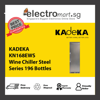 KADEKA KN168EWS Wine Chiller Steel Series 196 Bottles