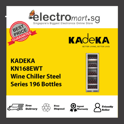KADEKA KN168EWT Wine Chiller Steel Series 196 Bottles