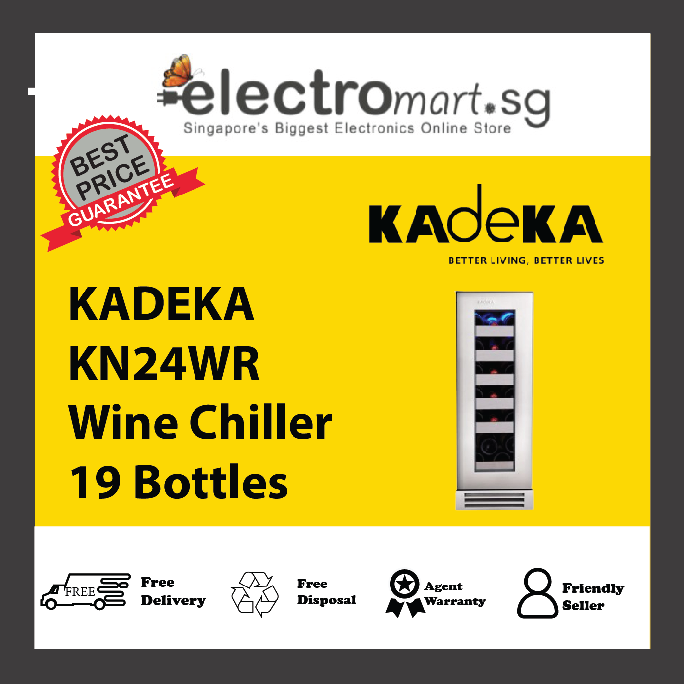 KADEKA KN24WR Wine Chiller  19 Bottles