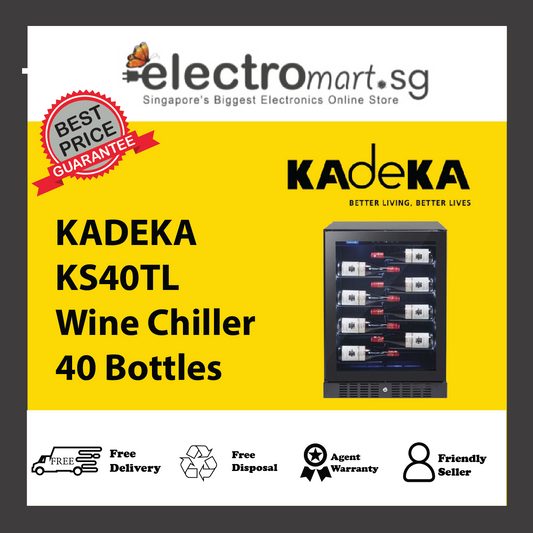 KADEKA KS40TL Free-standing unit or under the kitchen worktop counter 40 bottle capacity