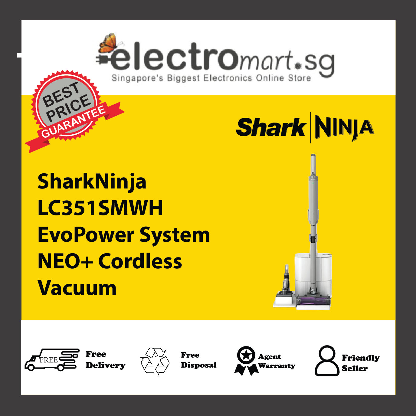 SharkNinja LC351SMWH EvoPower System NEO+ Cordless Vacuum