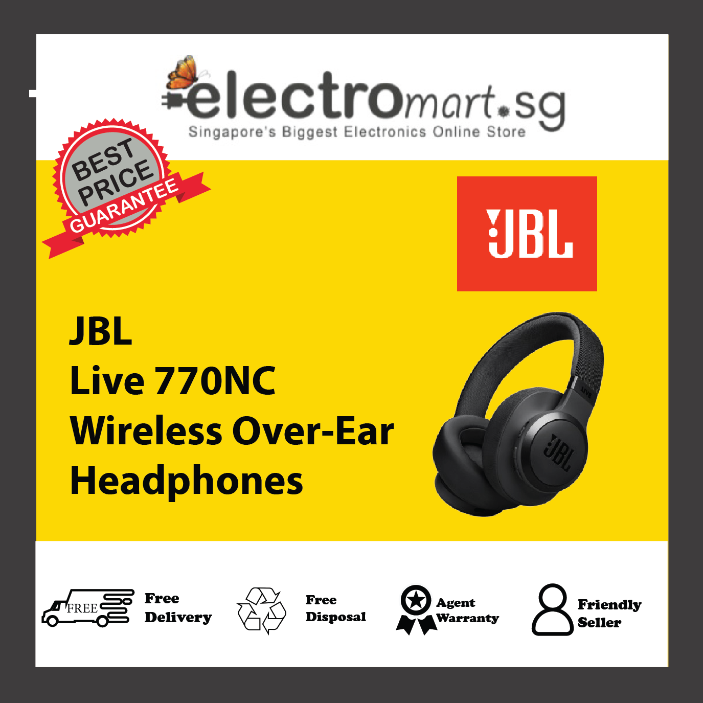 JBL Live 770NC Wireless Over-Ear Headphones
