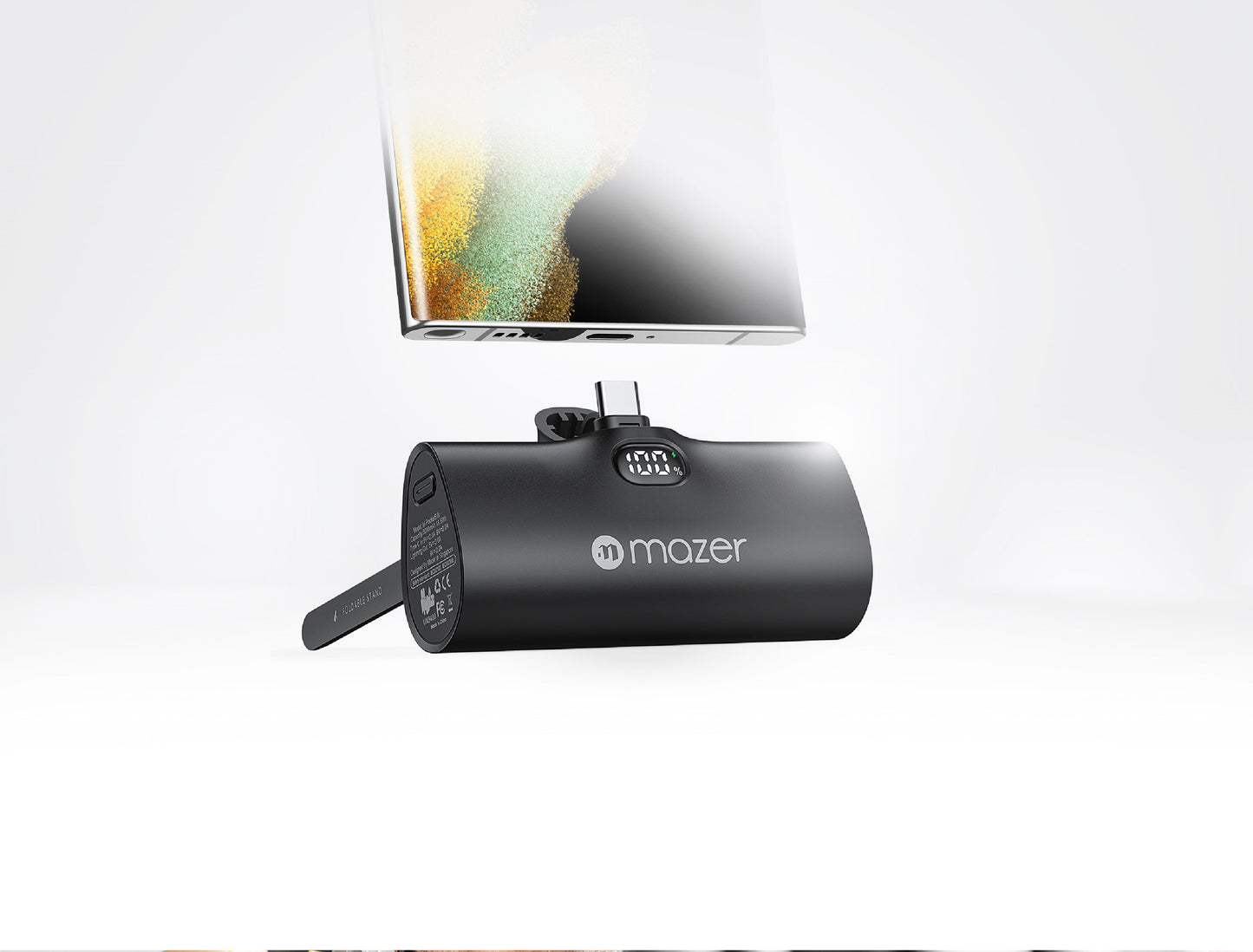 Mazer Super Mini 5000mAh PD 20W Power Bank (Built-in USB-C Connector)