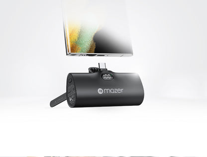 Mazer Super Mini 5000mAh PD 20W Power Bank (Built-in USB-C Connector)