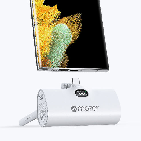 Mazer Super Mini 5000mAh PD 20W Power Bank (Built-in USB-C Connector)