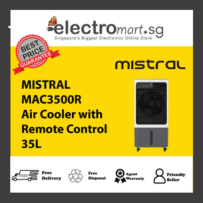 MISTRAL MAC3500R Air Cooler with Remote Control 35L