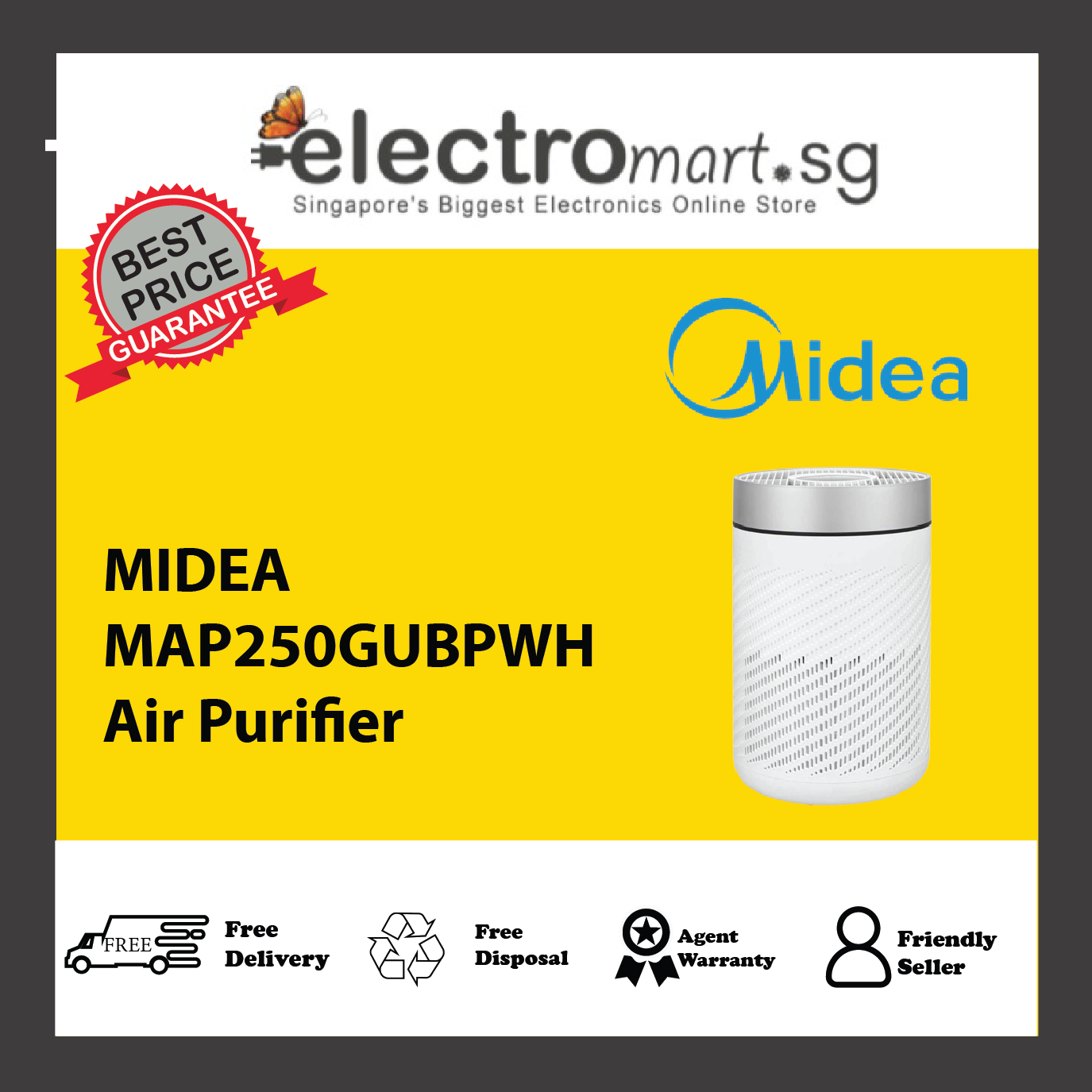 MIDEA MAP250GUBPWH Air Purifier