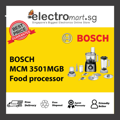 BOSCH MCM 3501MGB Food processor MultiTalent 3 800 W Black, Brushed stainless steel