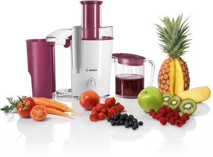 BOSCH MES 25C0 Centrifugal juicer VitaJuice 2 700 W White, Cherry Cassis
