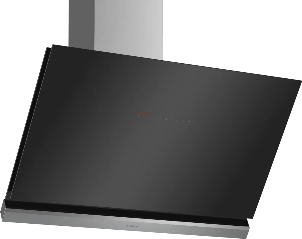 BOSCH DWK98PR60B Series 8 Wall-mounted cooker hood 90 cm clear glass black printed
