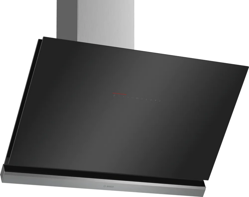 BOSCH DWK98PR60B Series 8 Wall-mounted cooker hood 90 cm clear glass black printed