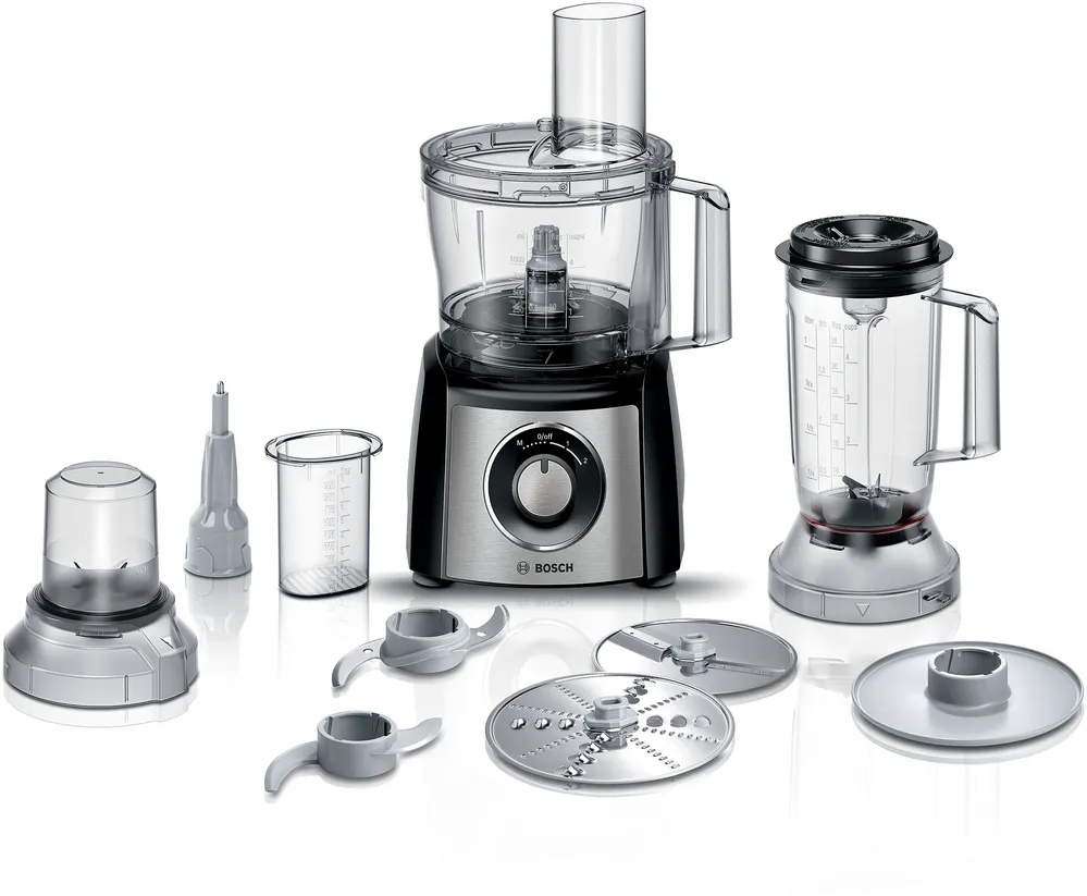 BOSCH MCM 3501MGB Food processor MultiTalent 3 800 W Black, Brushed stainless steel