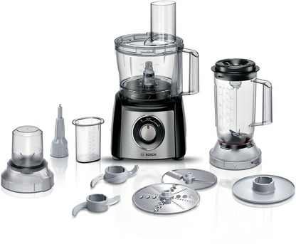 BOSCH MCM 3501MGB Food processor MultiTalent 3 800 W Black, Brushed stainless steel