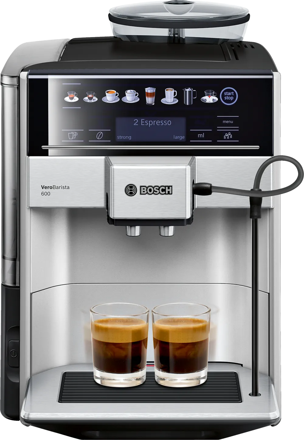BOSCH TIS 65621RW Fully Automatic Coffee Machine Vero Barista 600 Silver, Removable water tank