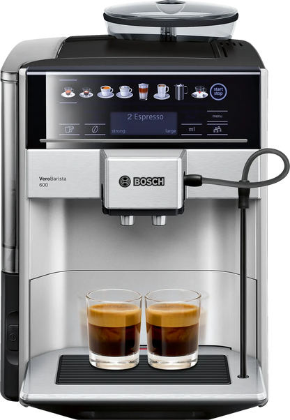 BOSCH TIS 65621RW Fully Automatic Coffee Machine Vero Barista 600 Silver, Removable water tank