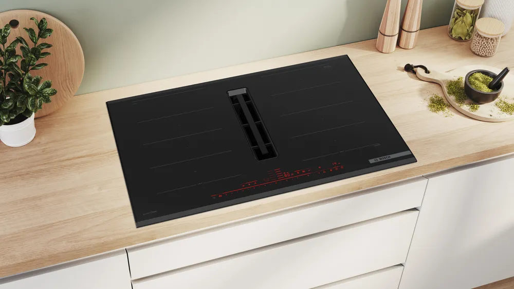 BOSCH PXX895D66E Series 8 Induction hob with integrated ventilation system 80cm
