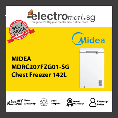 MIDEA MDRC207FZG01-SG Chest Freezer 142L