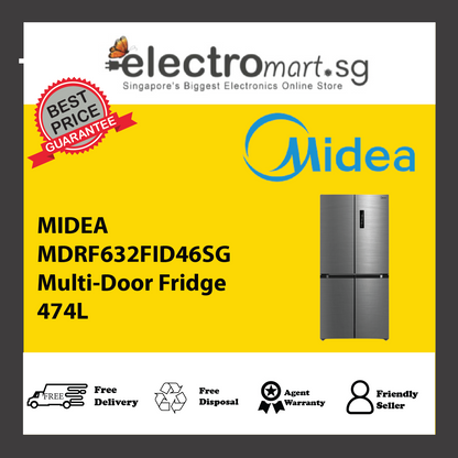 MIDEA MDRF632FID46SG Multi-Door Fridge 474L