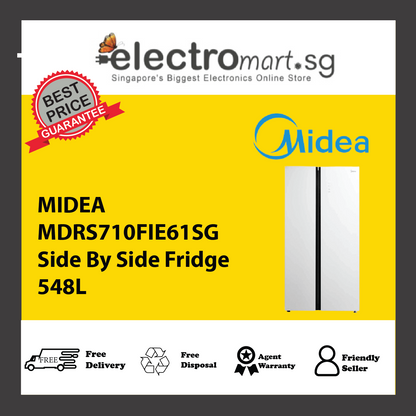 MIDEA MDRS710FIE61SG Side By Side Fridge 548L