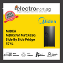 MIDEA MDRS761MYC45SG Side By Side Fridge 574L
