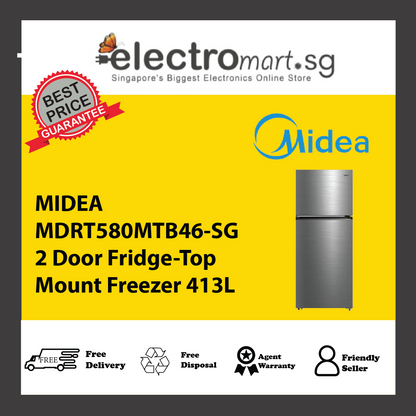 MIDEA MDRT580MTB46-SG 2 Door Fridge-Top Mount Freezer 413L