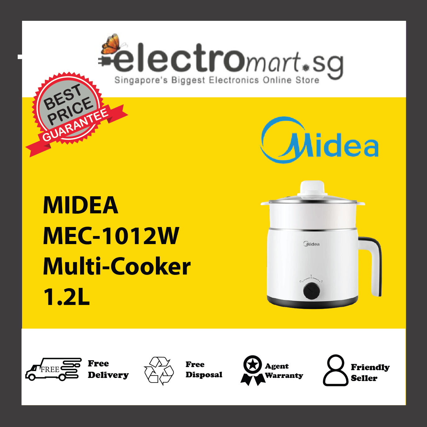 MIDEA MEC-1012W Multi-Cooker 1.2L