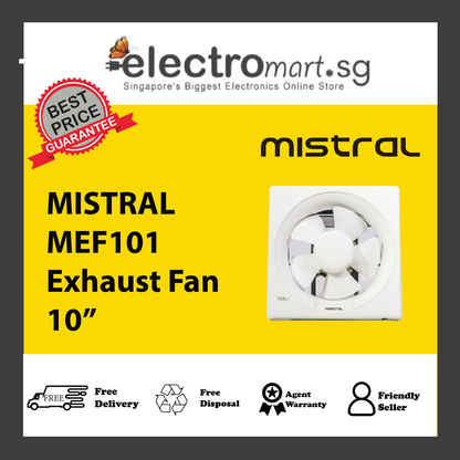 Mistral MEF101 Wall Mounted Exhaust Fan 10 Inch