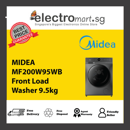 MIDEA MF200W95WB Front Load Washer 9.5kg