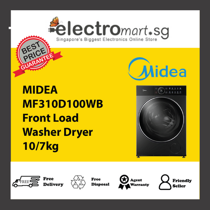 MIDEA MF310D100WB Front Load Washer Dryer 10/7kg