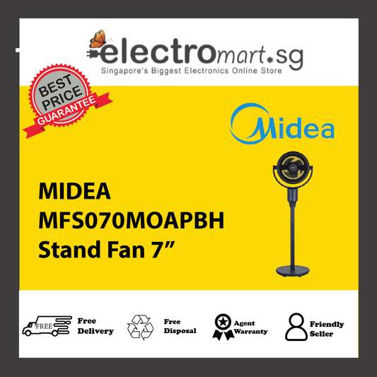 MIDEA MFS070MOAPBH Air Circulation Stand Fan 7”