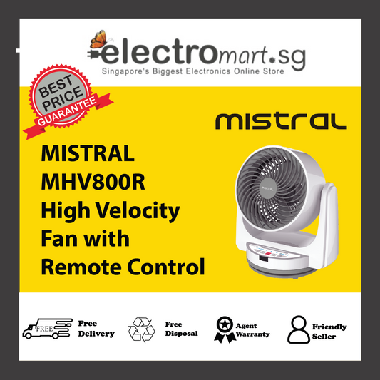Mistral MHV800R 8" High Velocity Fan with Remote Control