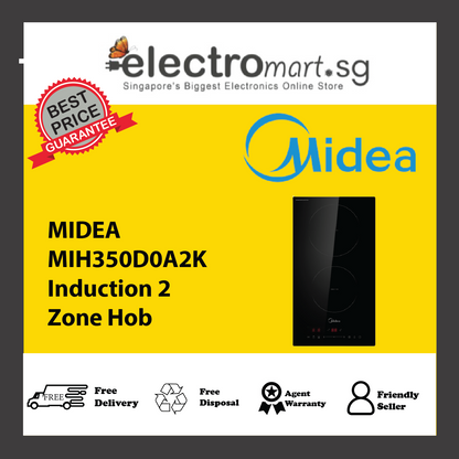 MIDEA MIH350D0A2K Induction 2 Zone Hob