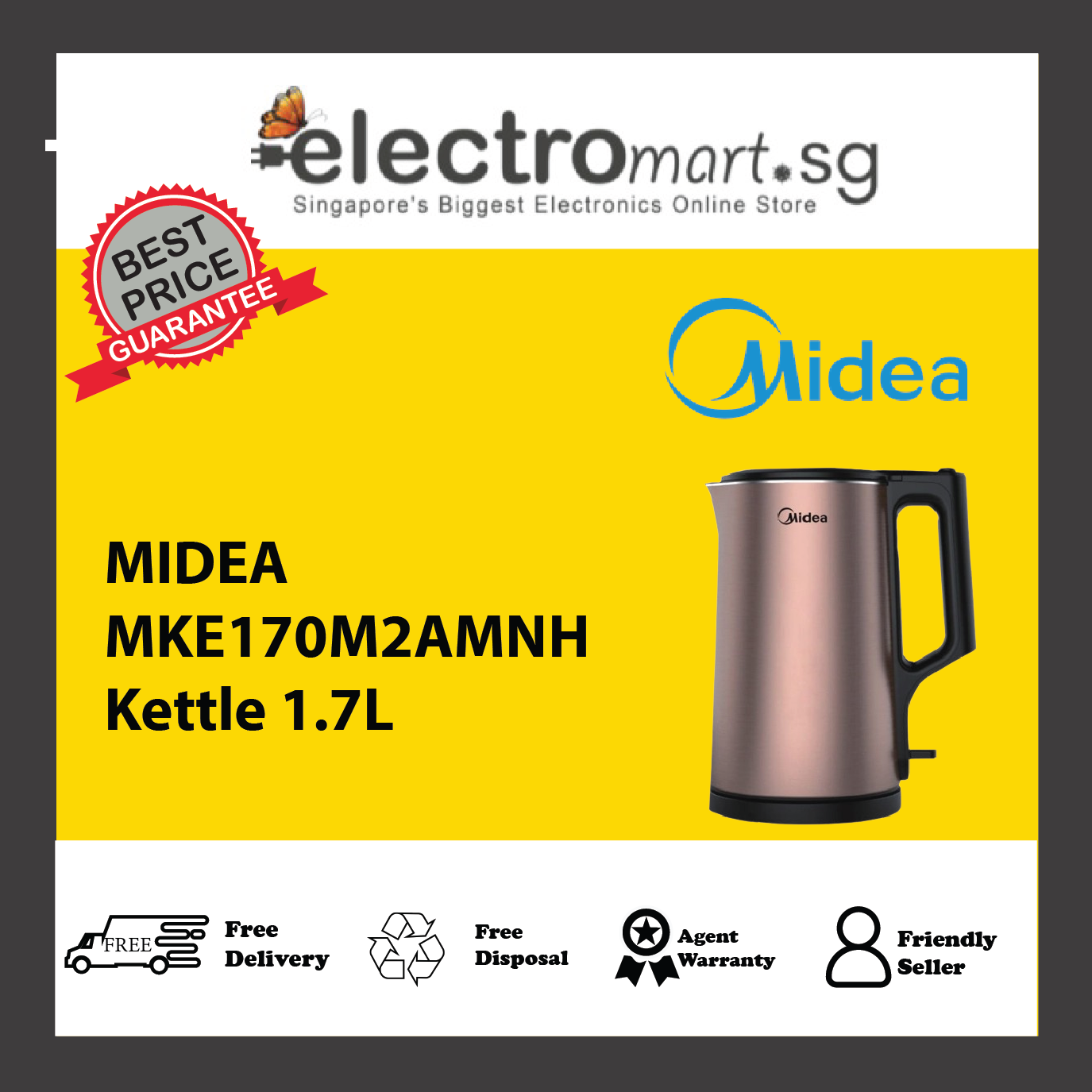 MIDEA MKE170M2AMNH Kettle 1.7L