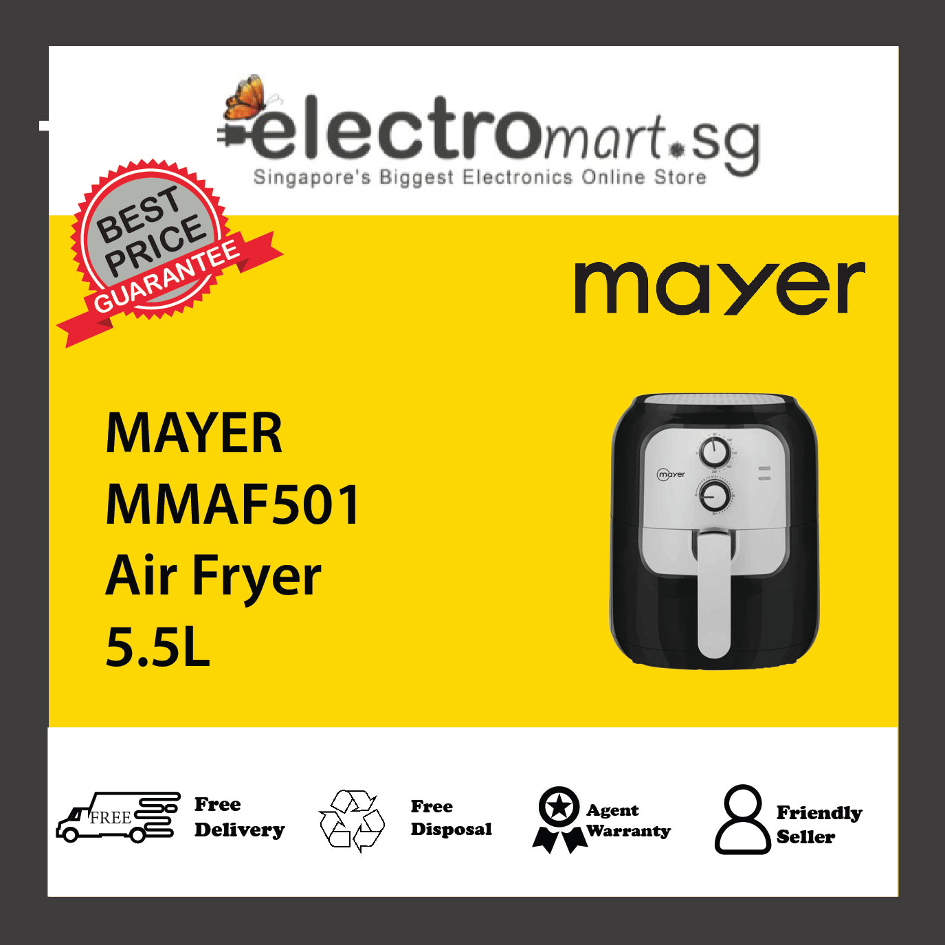 MAYER MMAF501 Air Fryer 5.5L