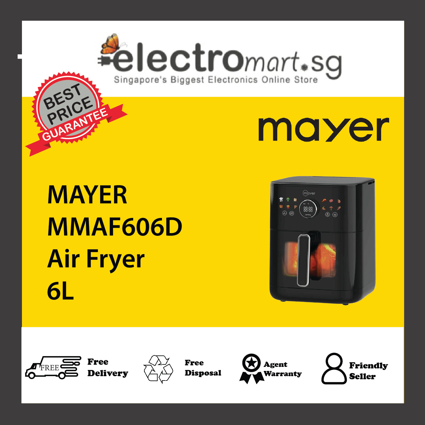 MAYER MMAF606D Air Fryer 6L